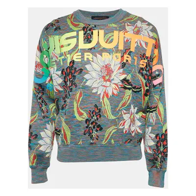 Louis Vuitton Grey Bloom Space Dyed Jacquard Knit Jumper