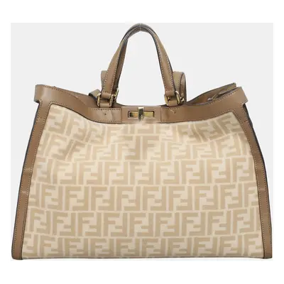 Fendi Peekaboo X-Tote FF Wool Shoulder Bag