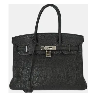 Hermes Black Togo Birkin Handbag