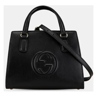 Gucci Medium Dollar Calf Soho Top Handle Convertible Tote