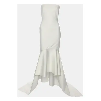 Solace London Cream Satin Blend Kerama Long Dress