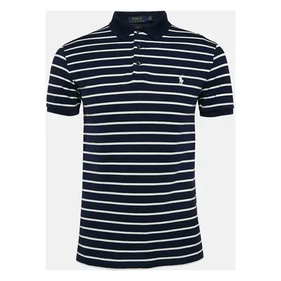 Polo Ralph Lauren Blue Striped Cotton Pique Polo T-Shirt