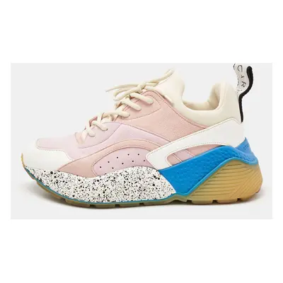 Stella McCartney Multicolor Faux Leather and Faux Suede Eclypse Sneakers Size