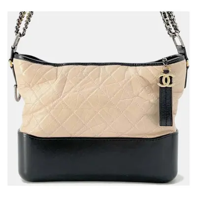 Chanel Beige/Black Calf Leather Gabriel De Chanel Hobo bag