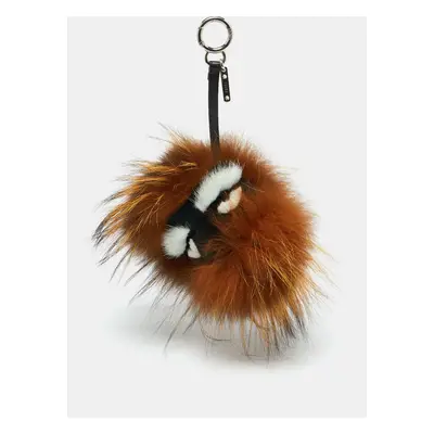 Fendi Multicolor Fox Mink Rabbit Fur Flamingo Kooky Monster Bug Bag Charm