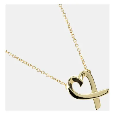 Tiffany & Co. 18K Yellow Gold Small Paloma Picasso Loving Heart Pendant Necklace