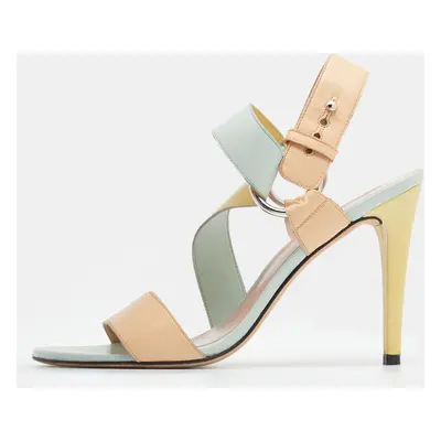 Stuart Weitzman Multicolor Leather Ankle Wrap Sandals Size