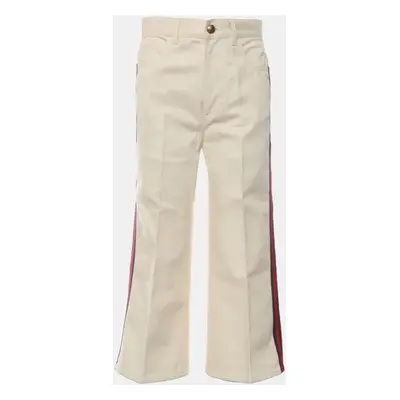 Gucci Beige Cotton Denim Jeans Waist Women