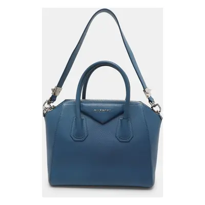 Givenchy Blue Leather Small Antigona Satchel