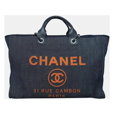 Chanel Denim Large Deauville Tote Bag