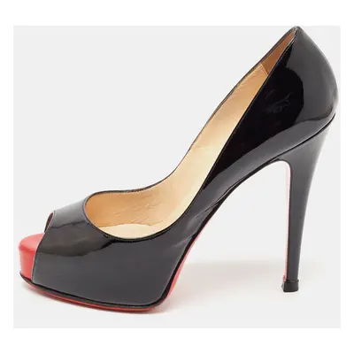 Christian Louboutin Black Patent Leather Very Prive Pumps Size