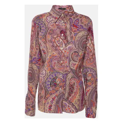 Etro Multicolor Paisley Printed Cotton Button Front Shirt