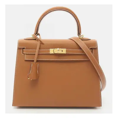 Hermes Brown Leather Kelly Handbag