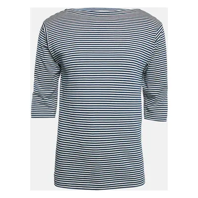 Gucci Blue/White Orgasmique Striped Cotton Basque T-Shirt