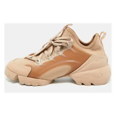 Dior Beige Neoprene and Rubber D-Connect Sneakers Size 38.5