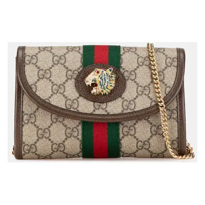 Gucci Mini GG Supreme Rajah Web Chain Crossbody