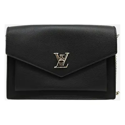 Louis Vuitton Black Leather Louis Vuitton Pochette My Lock Me Chain Crossbody Bag