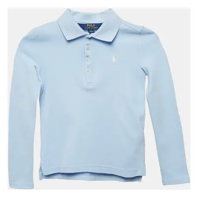 Polo Ralph Lauren Kids Blue Cotton Pique Polo T-Shirt Yrs