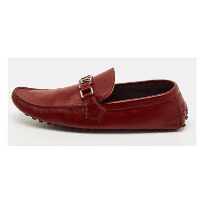 Louis Vuitton Burgundy Leather Hockenheim Loafers Size