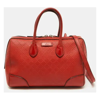 Gucci Orange Leather Bright Diamante Satchel