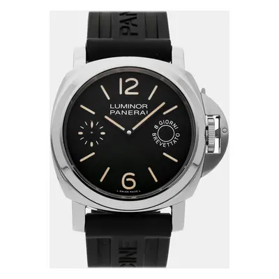 Panerai Black Stainless Steel Luminor Marina PAM00590 Manual Winding Men's Wristwatch mm