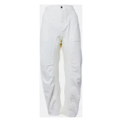 Stella McCartney White Denim & Jersey Tapered Jeans L/Waist 34"