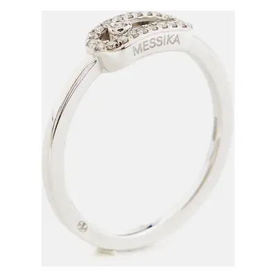 Messika Move Uno Diamonds 18k White Gold Ring Size