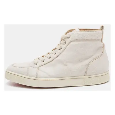 Christian Louboutin Cream Calf Hair Rantus Orlato Sneakers Size