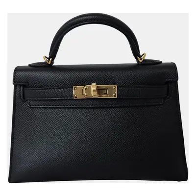 Hermes Black Epsom Mini Kelly bag