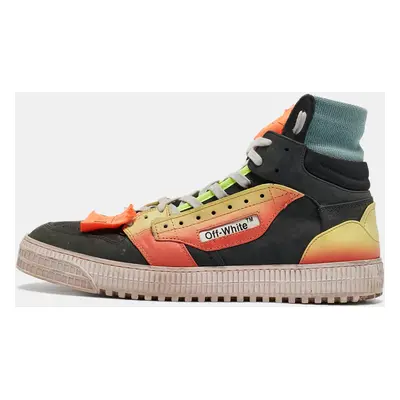 Off-White Multicolor Nubuck Leather Off Court High Top Sneakers Size