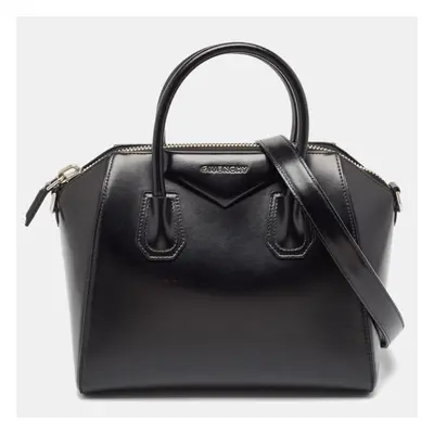 Givenchy Black Glossy Leather Antigona Satchel