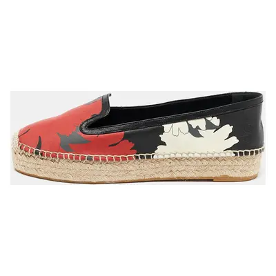 Alexander McQueen Multicolor Leather Espadrille Flats Size