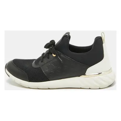 Louis Vuitton Black Mesh and Leather Trainer Sneakers Size