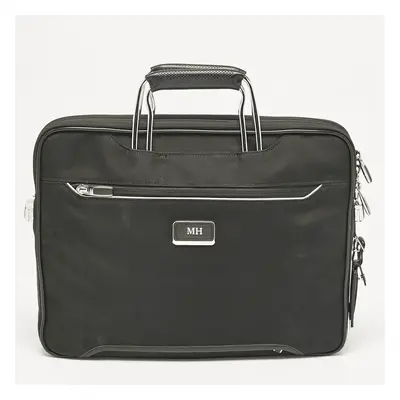 TUMI Black Nylon and Leather Hannover Slim Briefcase