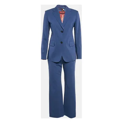 Max Mara Studio Blue Wool Tailored Pants Suit