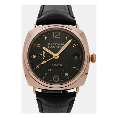 Panerai Brown 18k Rose Gold Radiomir PAM00497 Automatic Men's Wristwatch mm