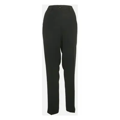 Emporio Armani Black Crepe Formal Pants