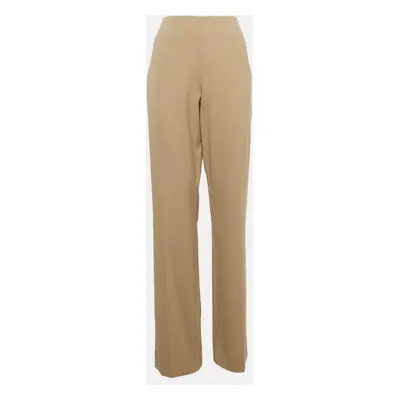 Ralph Lauren Beige Stretch Wool Straight Leg Trousers