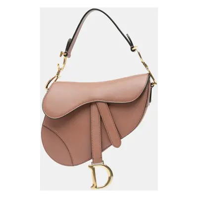 Dior Pink Mini Leather Saddle