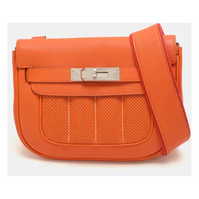 Hermes Orange Swift Leather Berline Bag