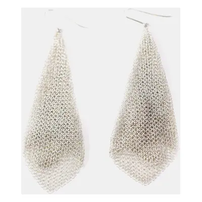 Tiffany & Co Mesh Scarf Earrings Ag925 Silver Silver Metal