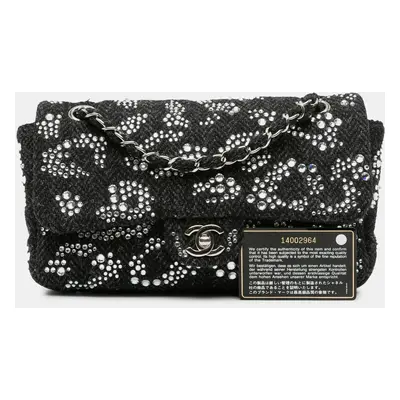 Chanel Medium Strass Embellished Tweed Single Flap