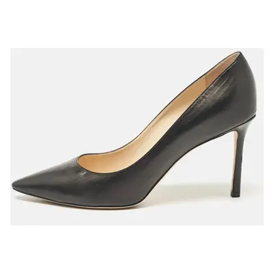 Jimmy Choo Black Leather Romy Pumps Size