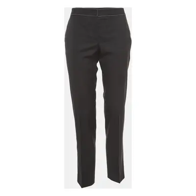 Prada Black Wool Slim Fit Formal Trousers