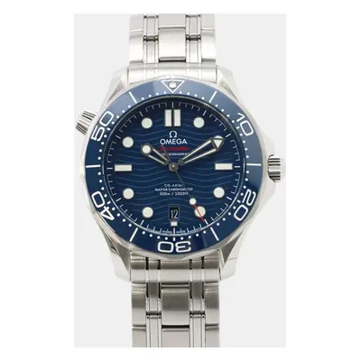 Omega Blue Stainless Steel Seamaster 210.30.42.20.03.001 Automatic Men's Wristwatch mm