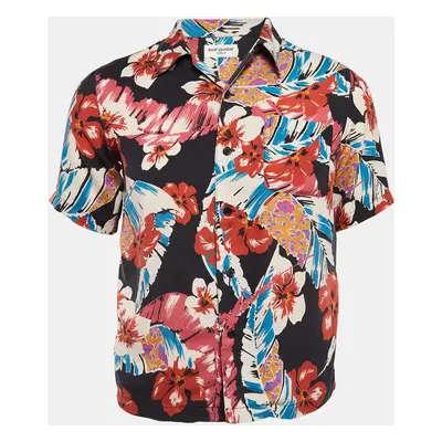 Saint Laurent Paris Multicolor Printed Short Sleeve Shirt