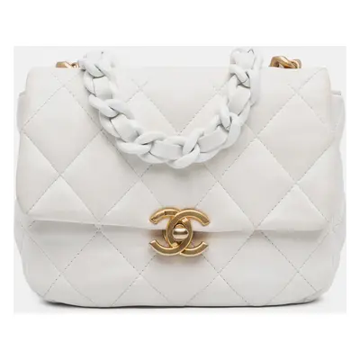 Chanel Mini Quilted Lambskin Lacquered Chain Flap