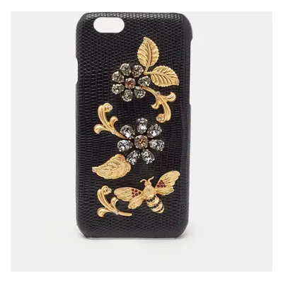 Dolce & Gabbana Black Jeweled iPhone Phone Case