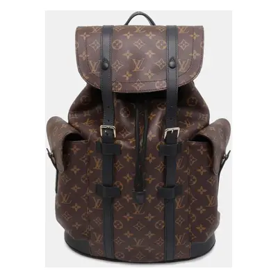 Louis Vuitton Black Monogram Macassar Christopher Mm Backpack