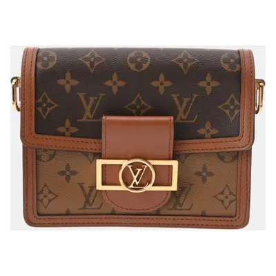 Louis Vuitton Brown Canvas Monogram Reverse Dauphine Mini Shoulder Bag